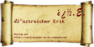 Ösztreicher Erik névjegykártya